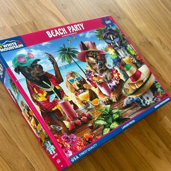 White Mountain Beach Party Puzzle - Picture 2 of 4